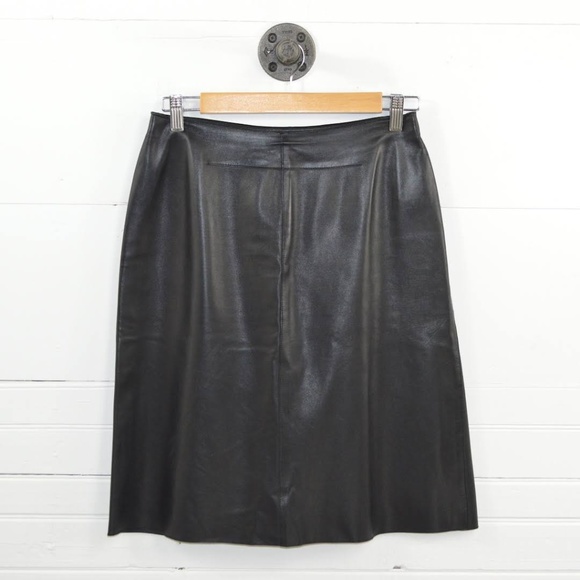 TAHARI LEATHER PENCIL SKIRT #174-47 - Picture 1 of 3